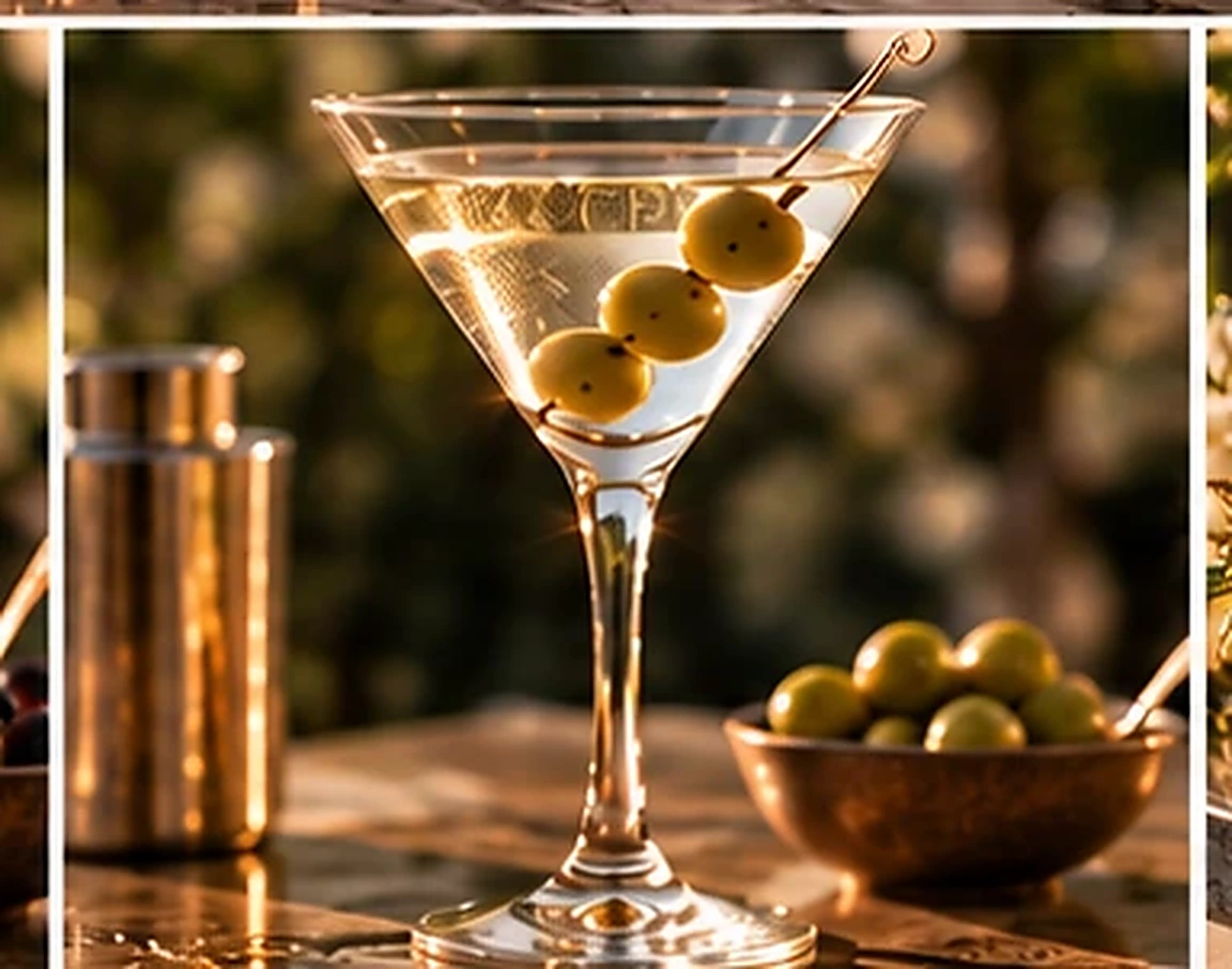 Female bartender pouring a cocktail through a strainer